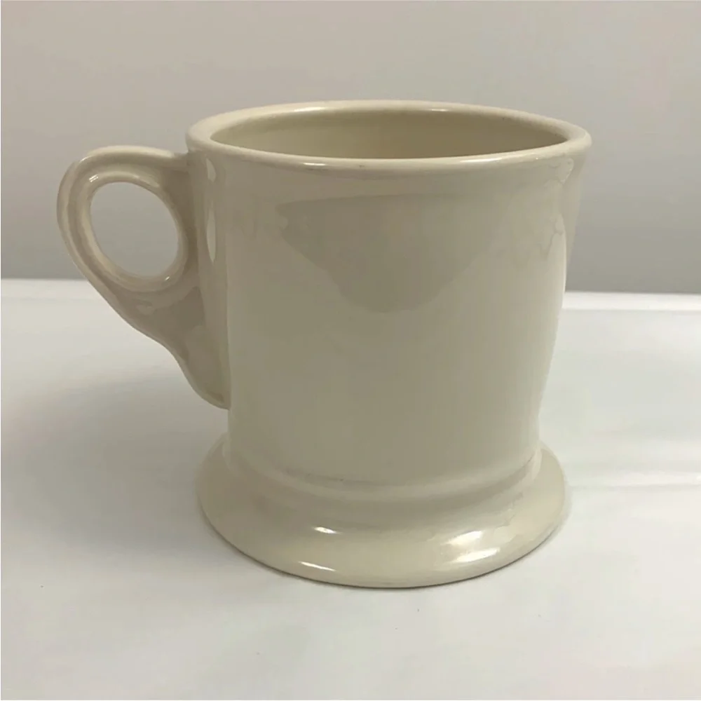ANTHROPOLOGIE Initial Monogram 'S' Ceramic Coffee Mug Tea Cup off white black - Picture 2 of 7